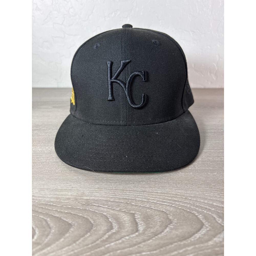 Kansas City‎ Royals All Black MLB 85 World Series New Era Hat Men’s Size 7 5/8